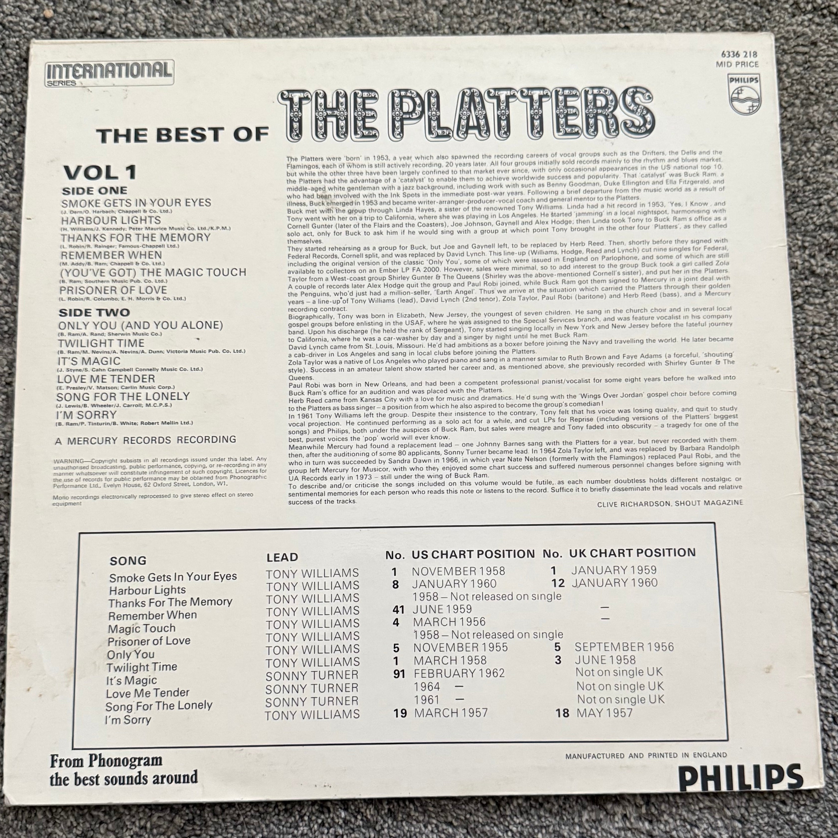 The Best Of The Platters Volume 1
