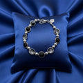 Antique silver and black bracelet