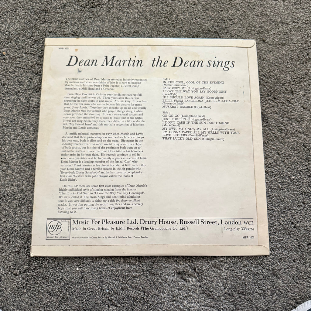 The Dean Sings