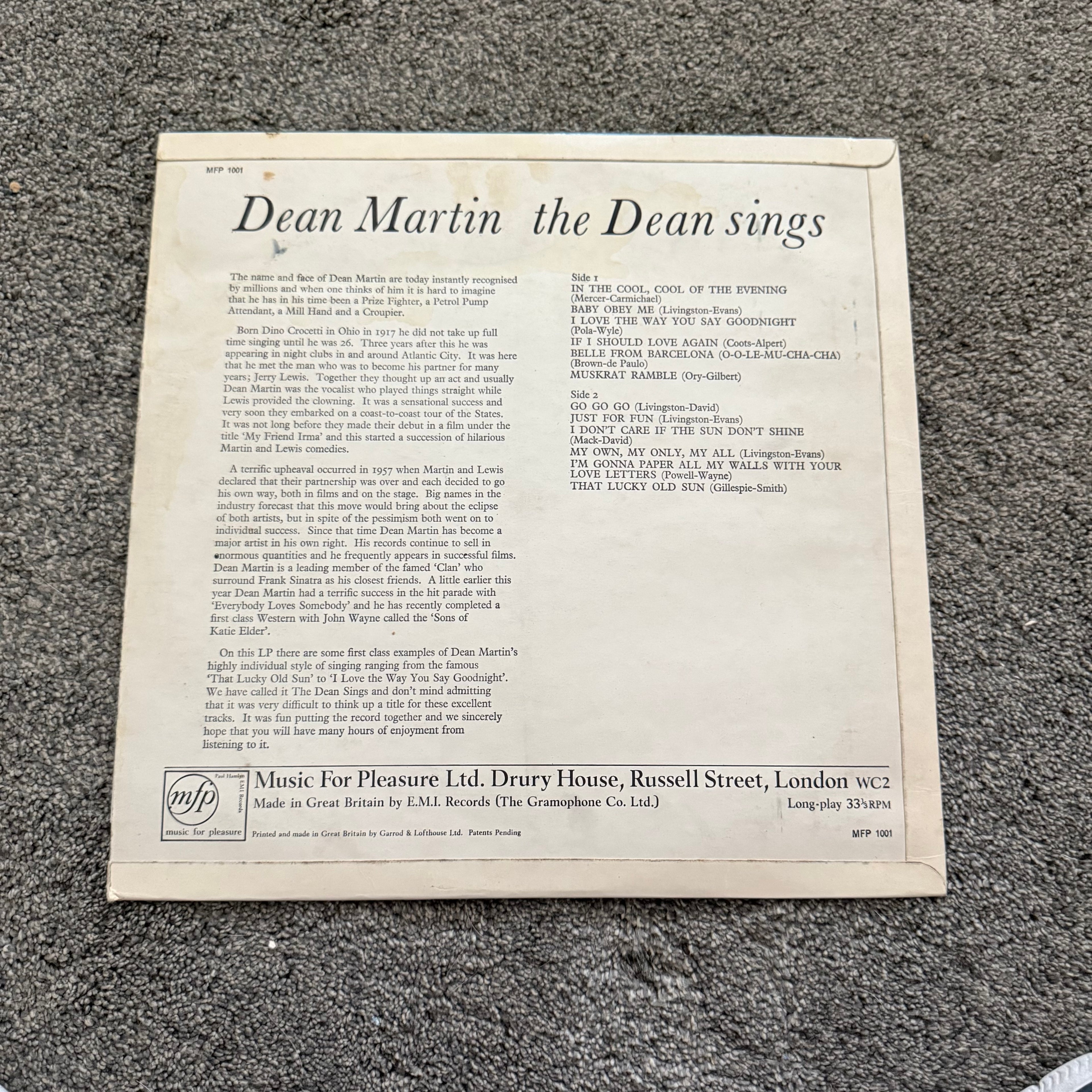 The Dean Sings