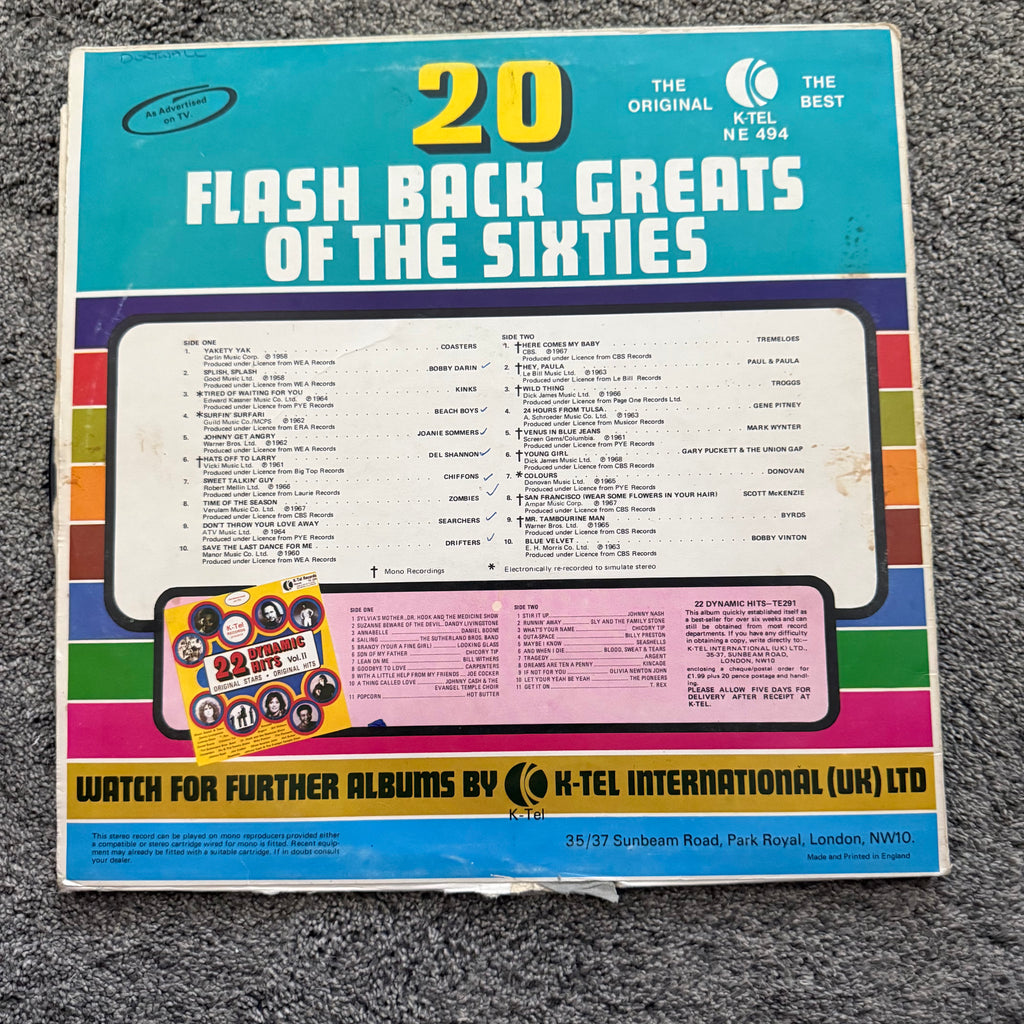 20 Flash Back Greats Of The Sixties