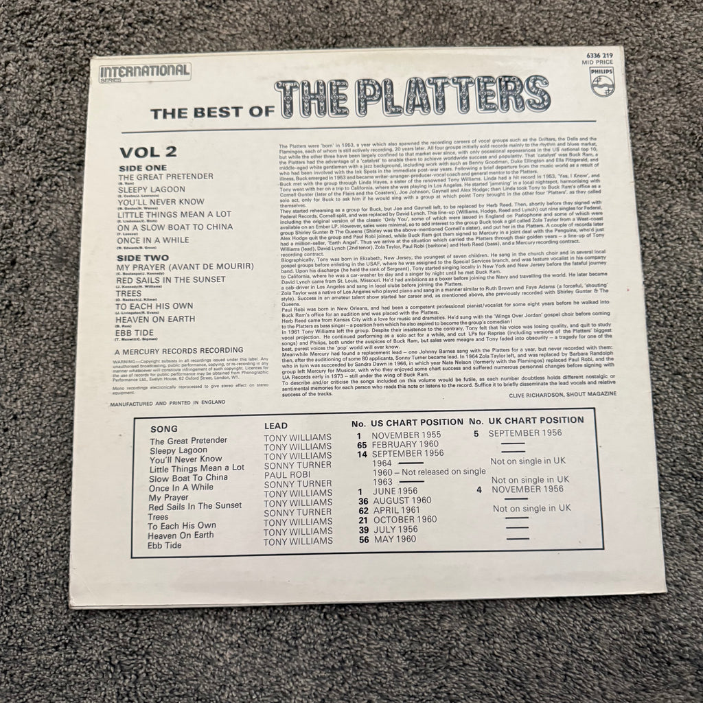 The Best Of The Platters Volume 2