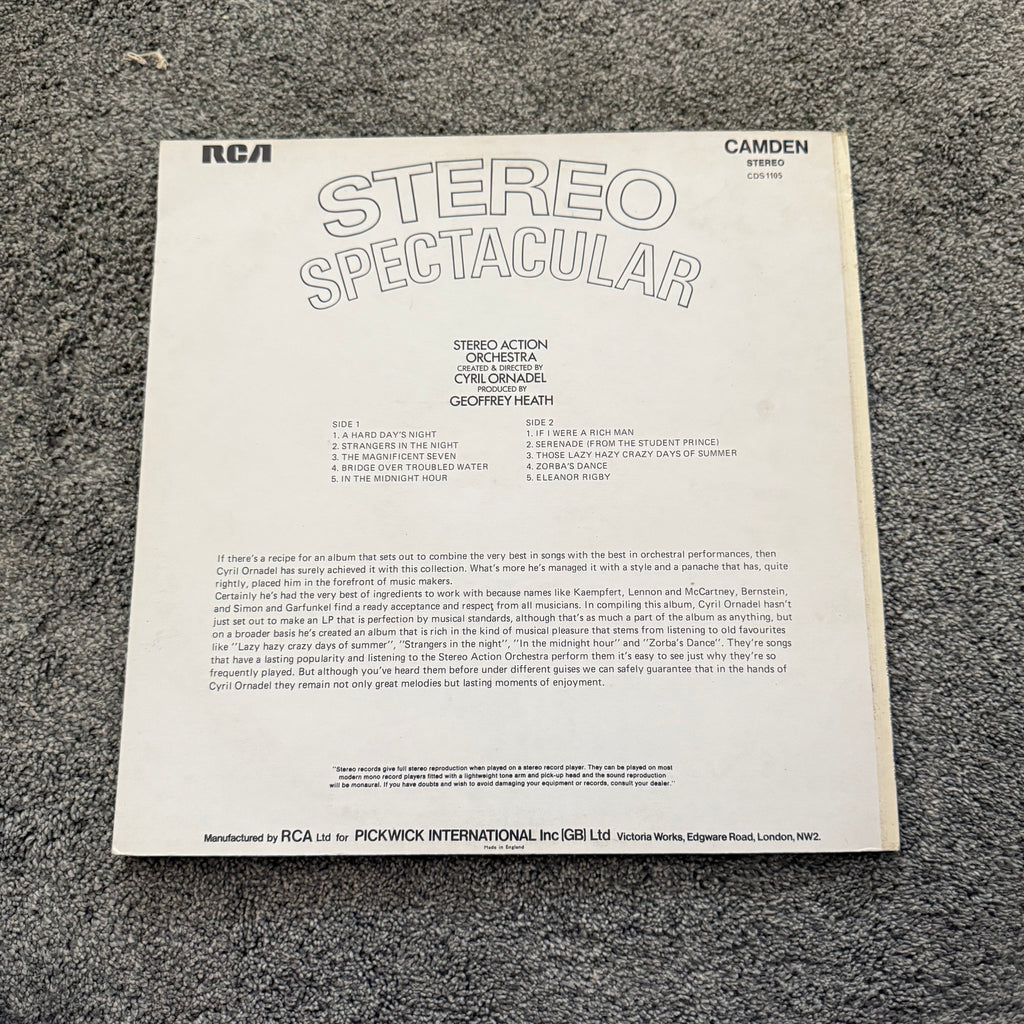 Thrill To The Exciting Sounds Of Stereo Spectacular